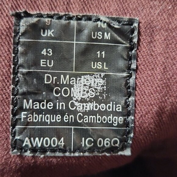 Dr. Martens Combs Brown Combat Boots size 10 US - Picture 6 of 9